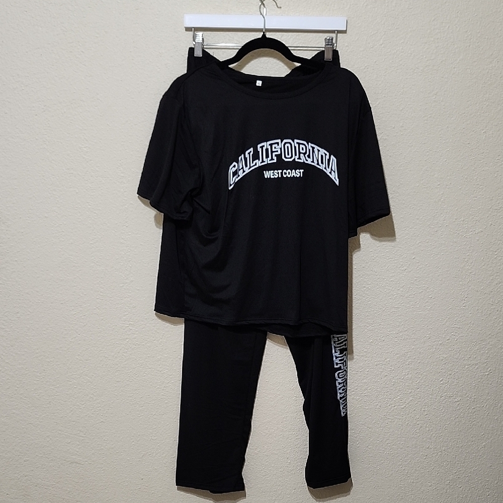 California West Coast Black Pajama Set